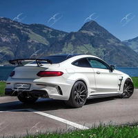 Kit carrosserie large style PD en fibre de carbone pour Mercedes-Benz Classe C W205 2015-2018 : pare-chocs avant et arrière, ailes, jupes latérales et aileron arrière