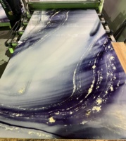 Panneau mural en marbre artificiel de luxe pour hôtel et villa, panneau mural UV, panneau UV en PVC, mur en marbre