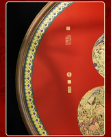 Tableau suspendu mobile en laiton et bois massif, style chinois, motif Gourde porte-bonheur, fait main, pour la décoration de couloir, hall d'entrée et foyer