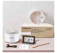 Mini-casserole électrique multifonctionnelle en acier inoxydable avec revêtement antiadhésif et couvercle en verre trempé, commande micro-ordinateur, pour usage domestique