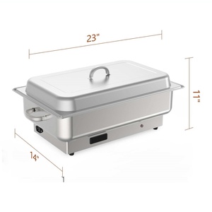 Tabletop Accent Chafer <b>Electric</b> Pattern Sliver Gold <b>Food</b> <b>Warmer</b> Chafing Dishes <b>Electric</b> Chafing Dish for Catering <b>Buffet</b> Set - Product Image 6