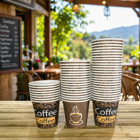3oz 4oz Koffiebekertjes met aangepast logo, wegwerpbaar, klein formaat, voor cappuccino, warme thee, fruitsap, met lekbestendige voering voor warme of koude dranken