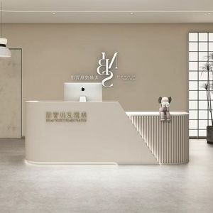 High-Grade Custom Company Reception <b>Desk</b> for Hotels <b>Large</b> Bar Beauty Salons-Modern Design Front <b>Desk</b> - Product Image 3