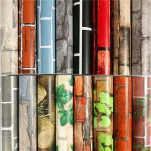 Coloré Brique Motif Autocollant Mural Papiers Peints Texturé Décor À La Maison 3d Pvc <span class=keywords><strong>Papier</strong></span> Peint Auto-adhésif - Product Image 2