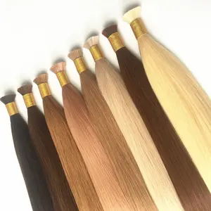 Vrac de cheveux humains chinois naturels crus, 100% 30 pouces cheveux vierges de femme crue, extensions en vrac de cheveux asiatiques vierges en gros