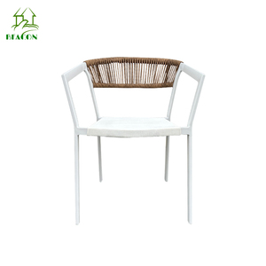 Popular barato Sillas De Patio marco blanco de aluminio apilable sillas monobloque precio - Product Image 3