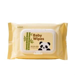 Lingettes pour bébé de bonne qualité, lingettes pour bébé sensibles, lingettes humides, sans plastique, parfumées, respectueuses de la peau, en tissu - Product Image 1