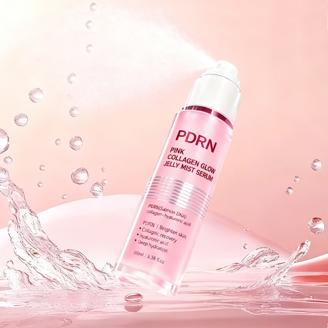 Custom Korean PDRN Collagen Glow Jelly Mist Serum Hyaluronic Acid Face Serum for Skincare Elasticity Recovery Hydration Brighten