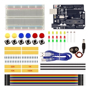Kit de Inicio Electrónico: Componentes y Herramientas para Principiantes con Protoboard, LED, Cables Jumper y Botones de Repuesto - Product Image 1