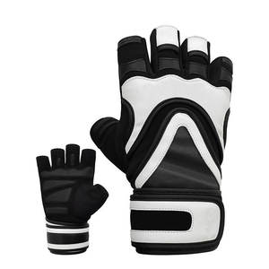 Guantes de Gimnasio de Medio Dedo de Cuero con Cierre de Cordones y Correa Ajustable para la Muñeca - Antideslizantes - Venta al por Mayor Directa de Fábrica - Product Image 5
