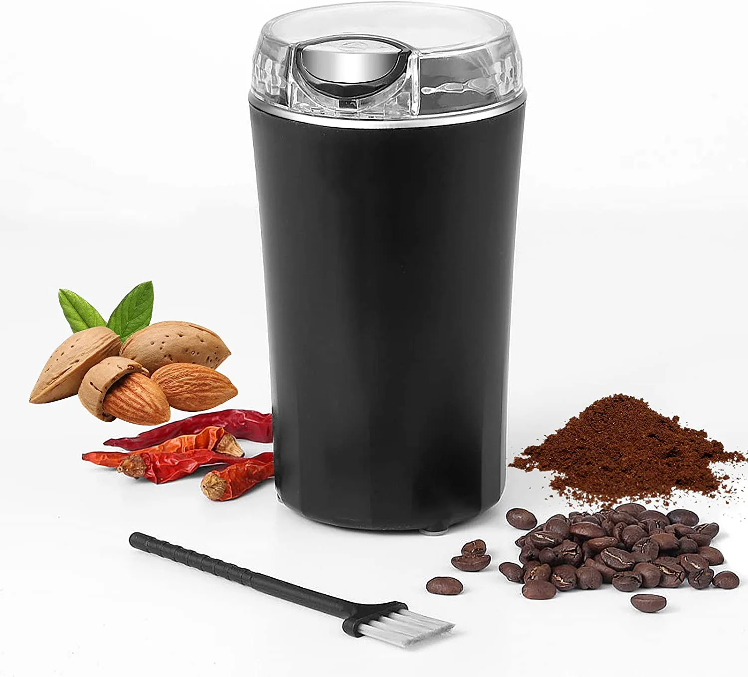 卸売カスタムロゴファミリーポータブル自動電気コーヒー豆グラインダー