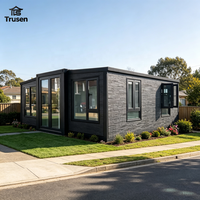 Maison conteneur pliable en alliage d'aluminium, coupe-vent, 1 chambre individuelle, 2-5 chambres, 20 pieds, avec salle de bain, pour habitation en Australie