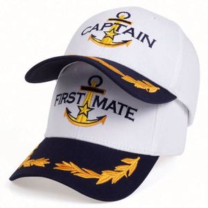 Wholesale 6 Panel Cotton Embroidery Custom logo Captain Cap Custom Baseball <b>Hat</b> - Product Image 1