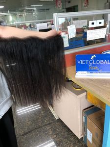 13x4 Encaje transparente Frontal Sedoso Onda recta Cabello virgen Color natural Cabello humano camboyano - Product Image 3