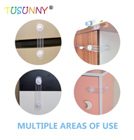 Verrou de sécurité pour bébé réglable, anti-pincement, clip pour porte de placard coulissante, loquet de tiroir de réfrigérateur pour bébé, verrou de sécurité pour bébé en injection