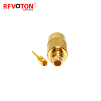Conectores Coaxiales RF de 50 ohmios Personalizables, Conector Macho Recto MMCX para Soldar o Crimpar, para Cable RG141 RG402