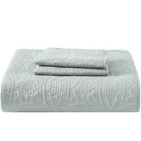 Ensemble de literie en microfibre brodée sur mesure avec couture ultrasonique, couvre-lit et couvre-lit écologiques toutes saisons pour la chambre à coucher
