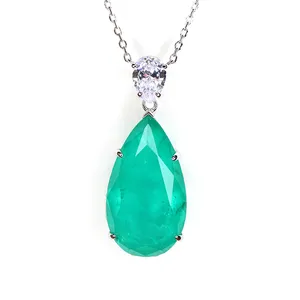 Collar sintético de turmalina Paraiba a precio de fábrica, novedad