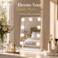 Miroir de maquillage Holly Wood à 9 ampoules avec éclairage LED à intensité variable en continu, commande tactile, vente en gros OEM