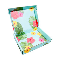 Boîte d'expédition pliante en carton ondulé de couleur personnalisée, impression couleur recto-verso