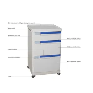 High Quality ABS Plastic Modern Design Medical Cabinet Hospital Bedside Furniture For Clinics