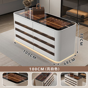 Многоуровневая витрина-стенд для косметики и товаров для ногтей с LED-подсветкой, современный дизайн, МДФ, для торговых центров и больниц - Product Image 2