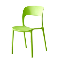 Chaises de terrasse de restaurant Chaises jaunes contemporaines pour resto café Chaises en plastique en gros