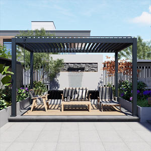 Gazebo y <span class=keywords><strong>pabellón</strong></span> de pérgola al aire libre con cubierta de parasol para proporcionar sombra <span class=keywords><strong>en</strong></span> su <span class=keywords><strong>jardín</strong></span> o patio - Product Image 2