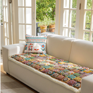 High-End New Bohemian Print 100% Baumwolle Umwelt freundliches Hundes ofa kissen Ganzjahres-rutsch feste Universal-Sitzkissen-Haustier matte - Product Image 1