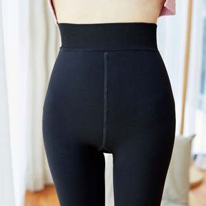 Leggings de yoga chauds rembourrés en velours, pantalon épais et serré, pantalon épais et chaud en polaire pour l'hiver, collants de couleur unie pour femmes - Product Image 6