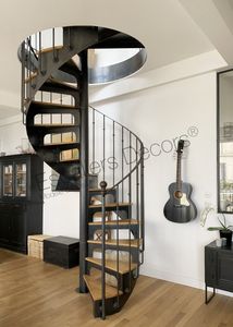 <span class=keywords><strong>Escalier</strong></span> de villa moderne en acier inoxydable, escamotable, à spirale, monté latéralement, pratique et élégant, pour usage domestique - Product Image 5