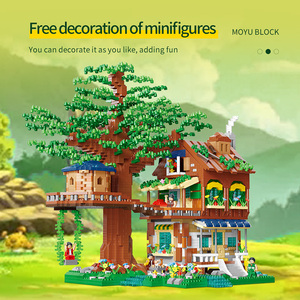 Moyu Micro khối 4076 <span class=keywords><strong>pcs</strong></span> màu xanh lá cây màu tím ELF cây nhà hạt nhỏ thông minh khối xây dựng đồ chơi giáo dục - Product Image 6