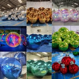 Ballon gonflable publicitaire géant en PVC pour décoration d'événements, discothèque, mariage, or, argent, sphère flottante, boule miroir, salon - Product Image 6