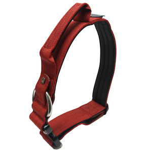 Collier pour chien en nylon rembourré personnalisable de haute qualité, avec boucle en métal, rubans décoratifs, style luxueux et tendance, couleurs unies - Product Image 4