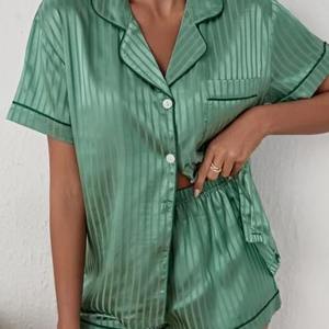 Nuovi Arrivi 2023: Set Pigiama in Raso per Donna, Abbigliamento da Casa, Pigiama a 2 Pezzi, Indumenti da <span class=keywords><strong>Notte</strong></span> per <span class=keywords><strong>Signora</strong></span> - Product Image 5