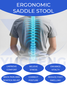Tabouret Selle Ergonomique pour Clinique Médicale et Dentaire, Siège en Forme de Selle pour Laboratoire et Bureau - Product Image 5