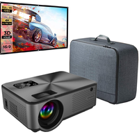 Projecteur portable Home Cinéma HD LED Mini Beamer LCD Vidéo Projecteurs 1080P Pris en charge avec un écran de 100 pouces Sac Tout-en-un
