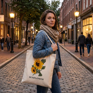 Nouveau Style Sac Fourre-Tout Réutilisable pour Courses <span class=keywords><strong>en</strong></span> Toile de Coton avec Motif Lettres, Impression Sublimation Personnalisée avec Logo - Product Image 5