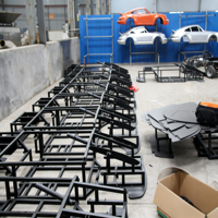 Kart de Carreras Eléctrico Vintage MCG P964 al por Mayor con Suspensión de Doble Brazo en A, Freno de Disco Hidráulico de 2500W, Batería de Litio de 72V40Ah, Certificación CE
