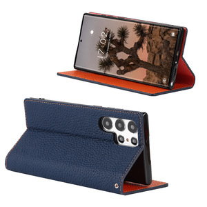 Étui de protection pour Samsung Galaxy S24 Ultra, étui en cuir de litchi, étui en cuir pour téléphone Samsung S25Amsung, étui en cuir pour téléphone - Product Image 1