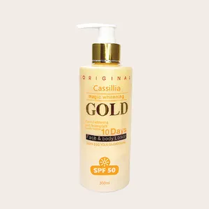 OEM Tinted Moisturizing And Firming Face Body Within 10 Days Magic Whitening Gold Skin Body Lotion Cream For Black Skin