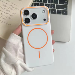 Étui de téléphone magnétique fin antichoc tendance pour PC, compatible avec 17 Pro Max 16 15 14 13, avec porte-cartes et plusieurs couleurs - Product Image 2