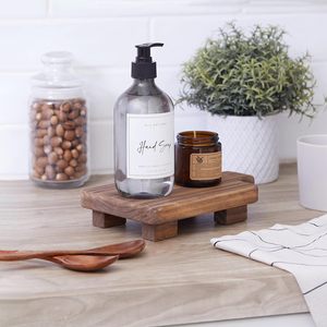 Plateau rond en bois d'olivier tunisien fait main, très demandé, pour la décoration de la cuisine - Product Image 3