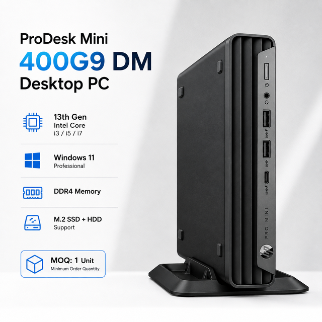 Wholesale Original 2025 ProDesk Mini 400G9 DM Desktop PC Win11 Intel Core 13 Generation I3 I5 I7 Commercial Mini Computer DDR