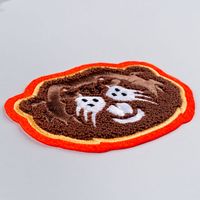 Jual besar Logo kustom handuk bordir Chenille Bear hewan Patch besi pada tekanan panas kustom Chenille patch untuk kain