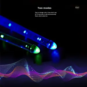 Baquetas LED con Carcasa Rígida de ABS, 15 Colores en Degradado, Recargables por USB, Interruptor, para Actuaciones en Escenario, Venta al por Mayor - Product Image 6