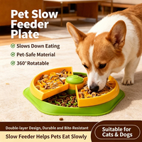 Gamelle anti-étouffement rotative pour animaux de compagnie, en plastique écologique, anti-fuite, pour une alimentation lente et amusante – Offre spéciale