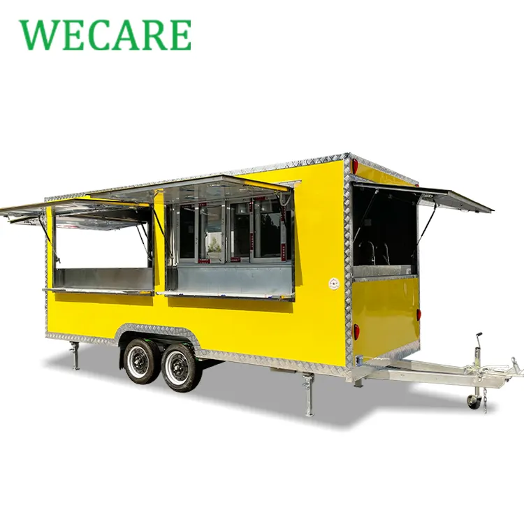 WECARE पदोन्नति कीमत पूरा बिक्री के लिए आइस क्रीम मोबाइल खाद्य ट्रकों रस इस्तेमाल किया फास्ट फूड ट्रक ट्रेलर खाद्य गाड़ी