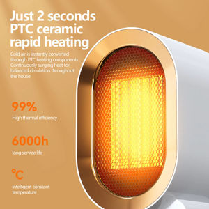 Calentador Eléctrico Portátil de 1200W, Calentador de Escritorio para Invierno, Calefacción Rápida para Interiores, Ventilador Eléctrico de Aire Caliente para el Hogar - Product Image 3