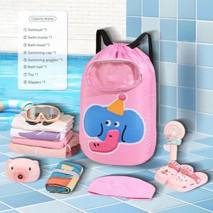 Cartoon Pattern Swimming Pool Training Equipment Storage Bag Swimming Bag <b>Drawstring</b> <b>Backpack</b> - Product Image 6